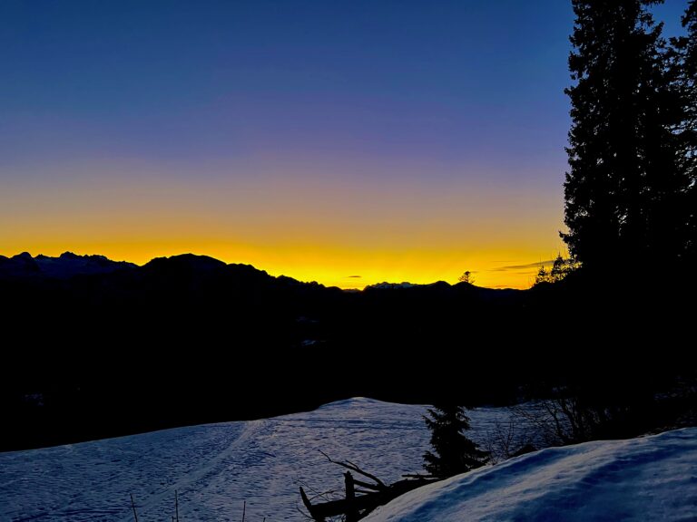 Sonnenuntergang am Loser